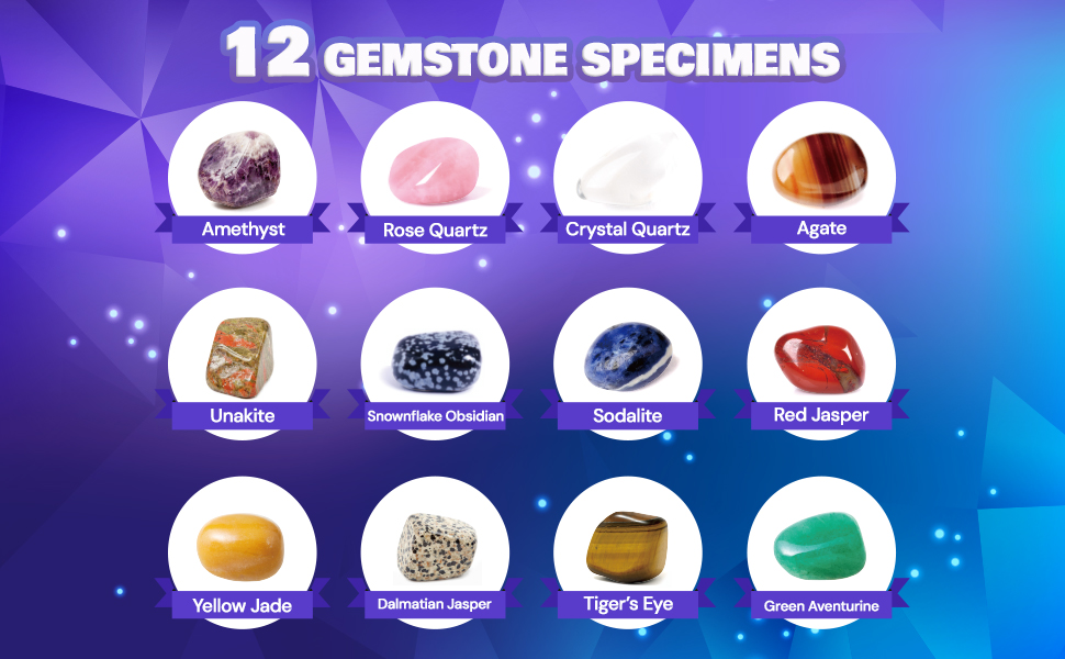 Amazon.com: Byncceh Gemstone Dig Kit - Dig up 12 Real Gems
