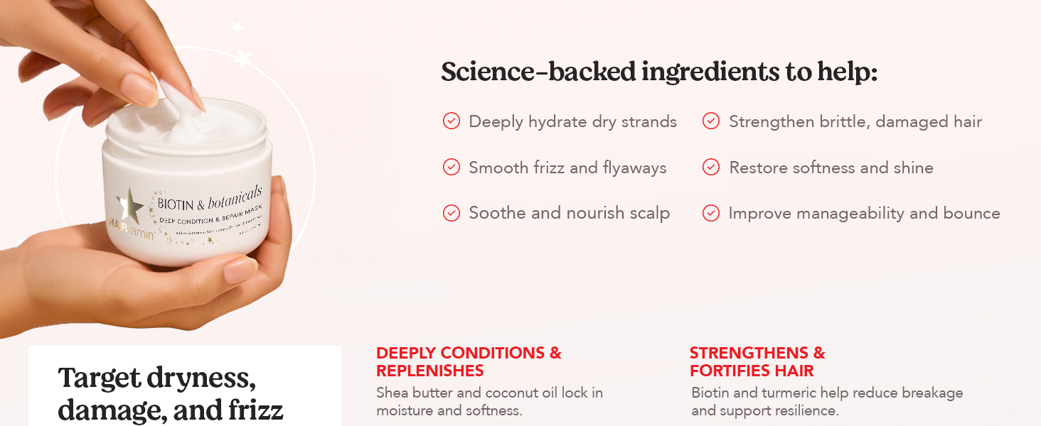 Physician-formulated to help support healthy hair growth and promote thicker-looking hair.