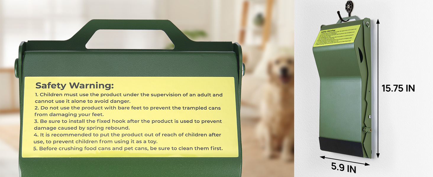 yamagahome Can Crusher, Pedal Heavy Duty Can Smasher for