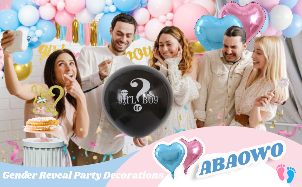 Gender Reveal Balloon Arch Kit, Gender Reveal Decorations