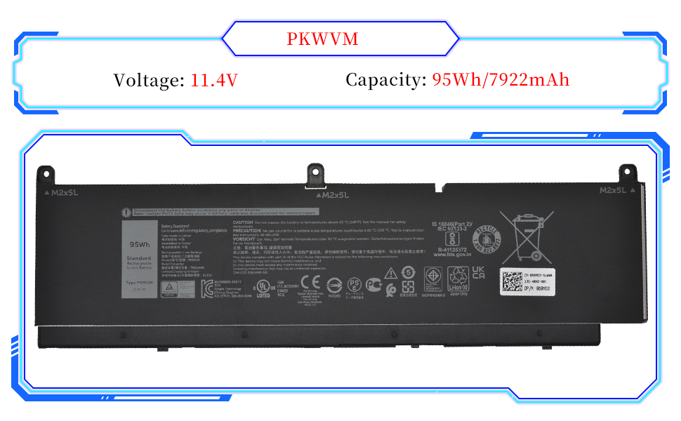 Amazon.com: DGFTB PKWVM Laptop Battery for Dell Precision
