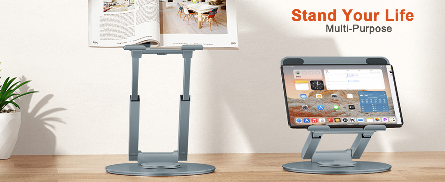 Proffisy Laptop Stand for Desk Sitting/Standing Laptop Riser with 360