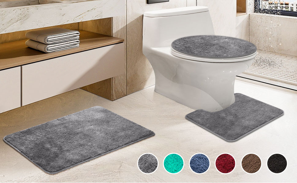 Bathroom Rug Set 3 Piece