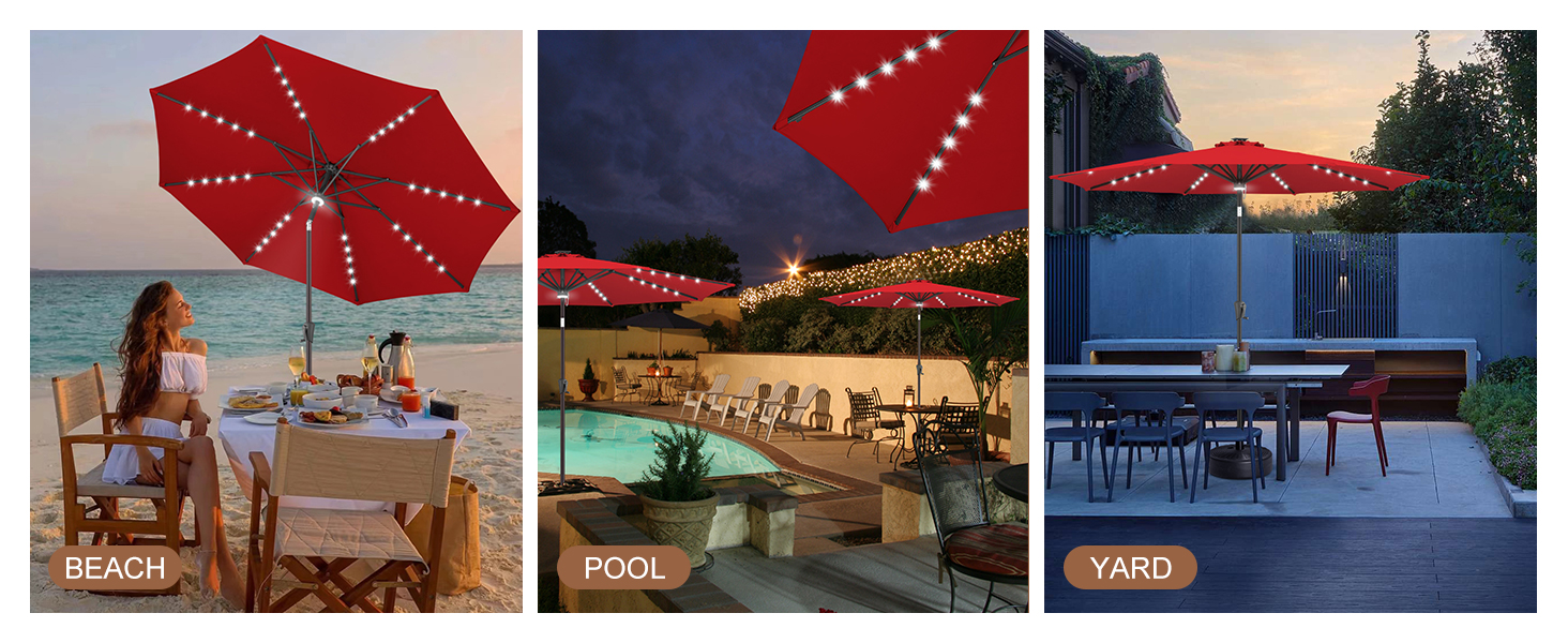 solar led umbrella