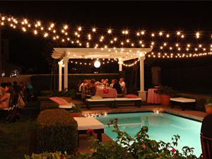 Pool string lights