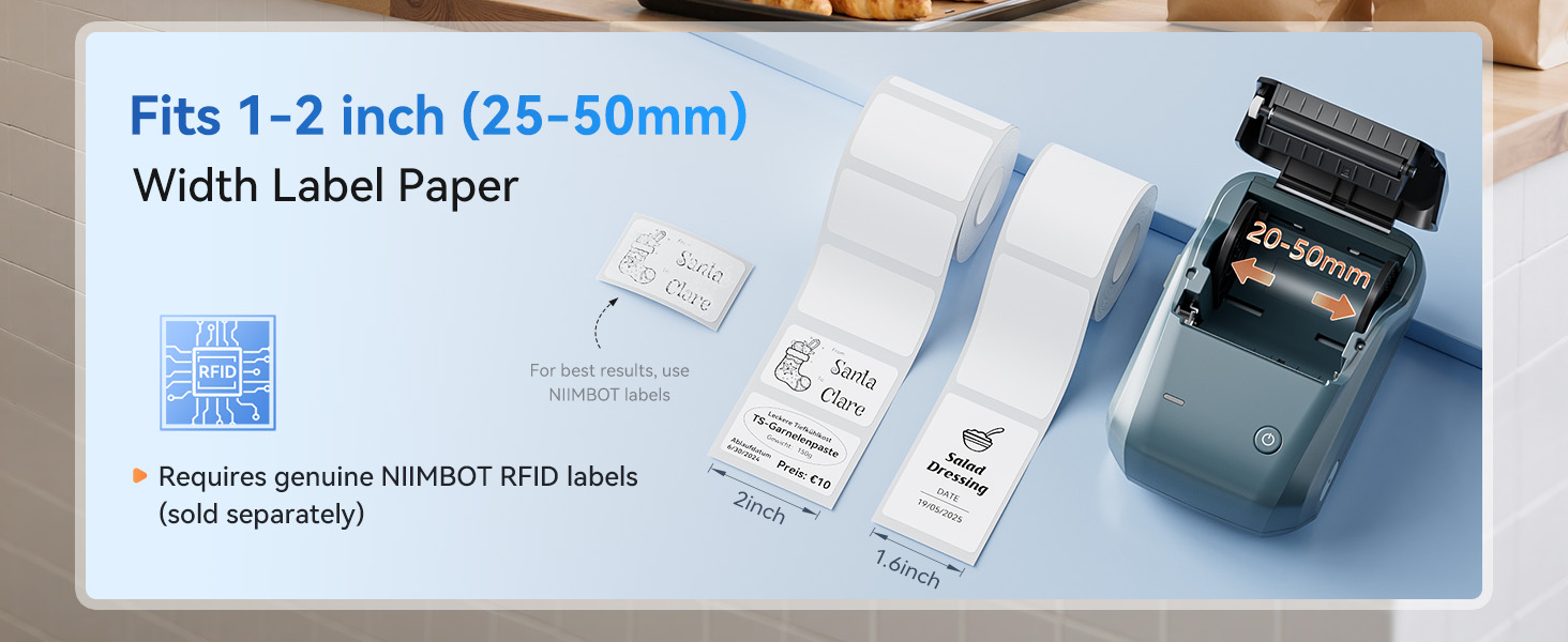 Print 1-2inch(25-50mm) Width Label Paper