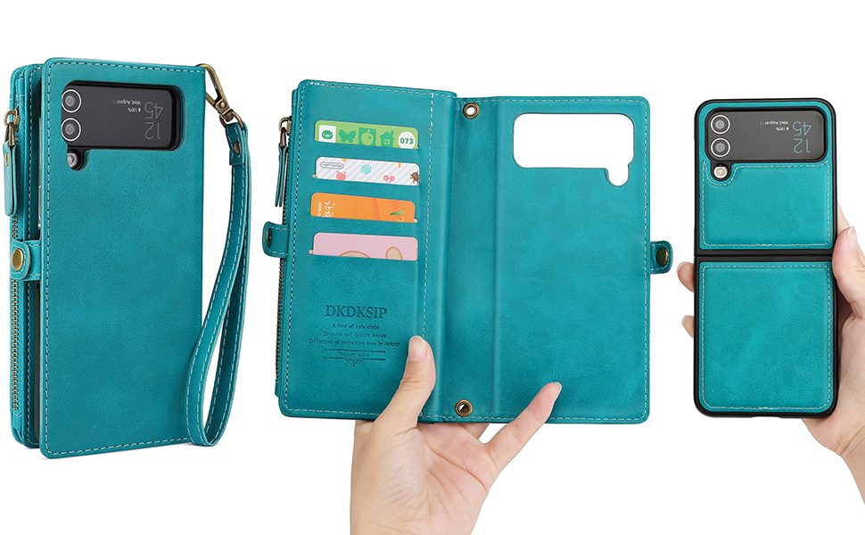 DKDKSIP Samsung Galaxy Z Flip 4 5G Wallet Case (2022