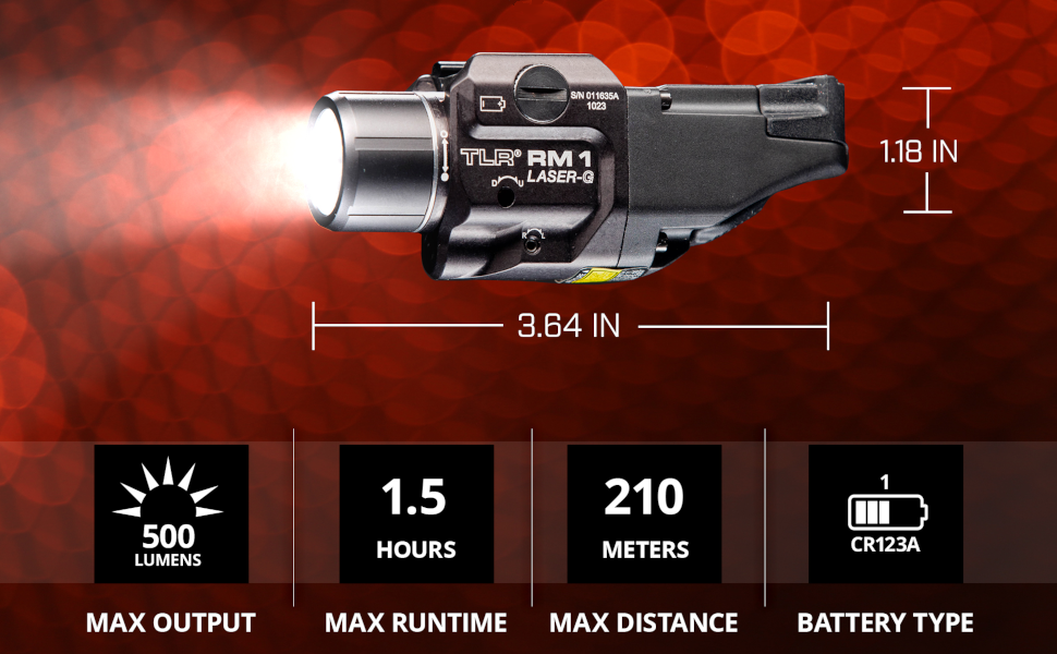 Amazon.com: Streamlight 69443 TLR RM 1 G 500-Lumen Rail
