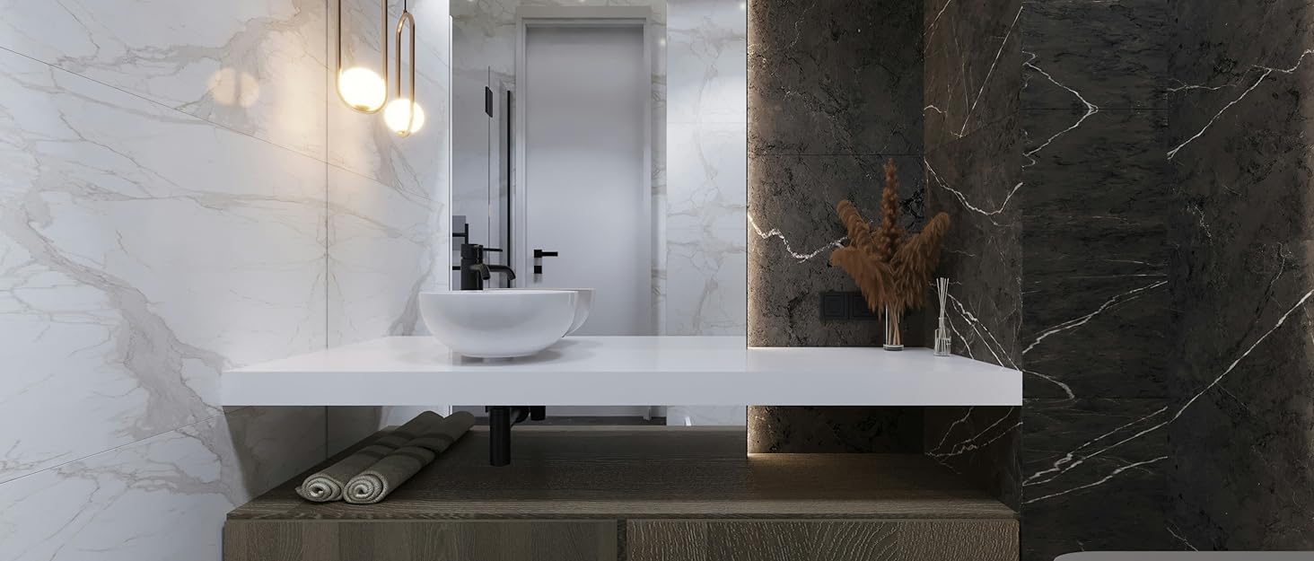 Bamboo Bathroom Accessories Sets Complete with Trash Can