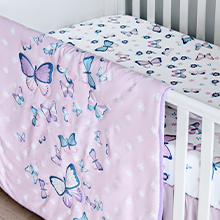 My Little Zone - Pink Butterfly Comforter for girls