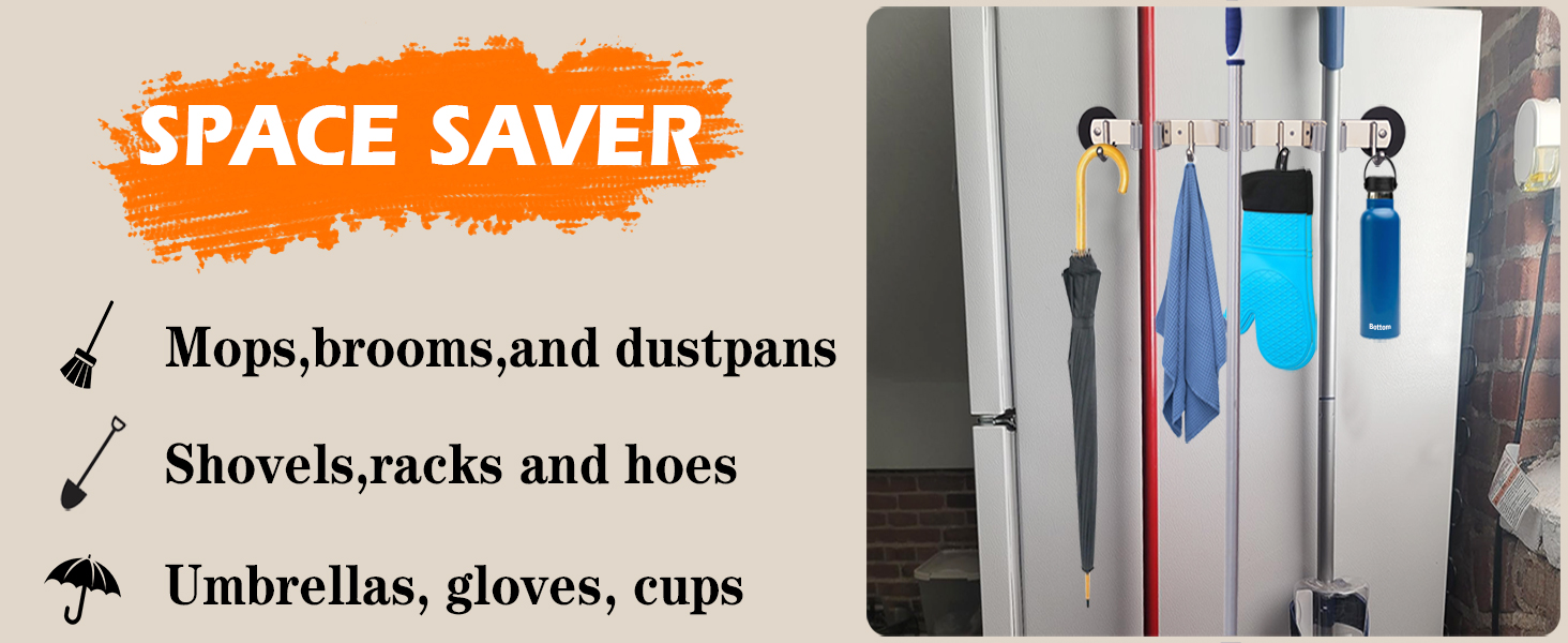 MUTUACTOR Broom Holder,Nonslip Heavy Duty Broom and Mop