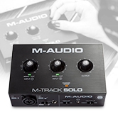 M-Audio M-Track Solo – USB Audio Interface for Recording, Streaming and Podcasting with XLR, Line...
