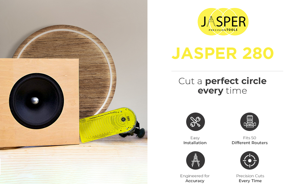 Jasper 280 Router Circle Cutter Jig Cut Perfect Circles from 1 1/2