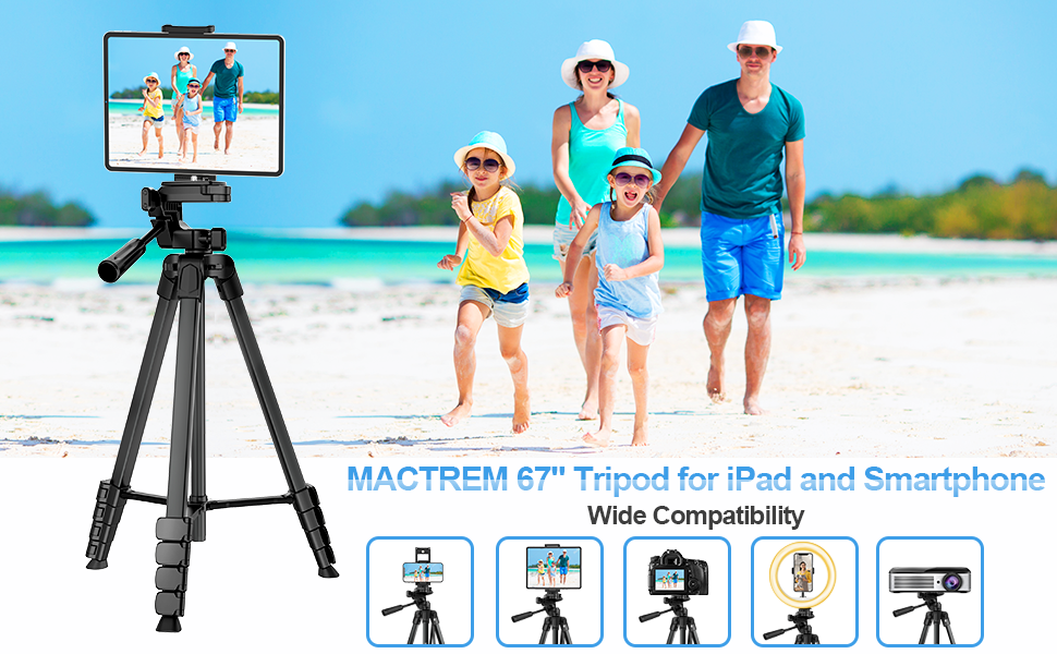 67" iPad tripod
