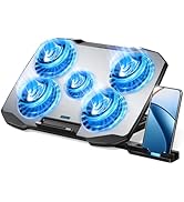 AIMIUZI Laptop Cooling Pad,Laptop Fan Cooler with 5 Quiet Fans for 12-15.6 Inch,Laptop Cooling St...