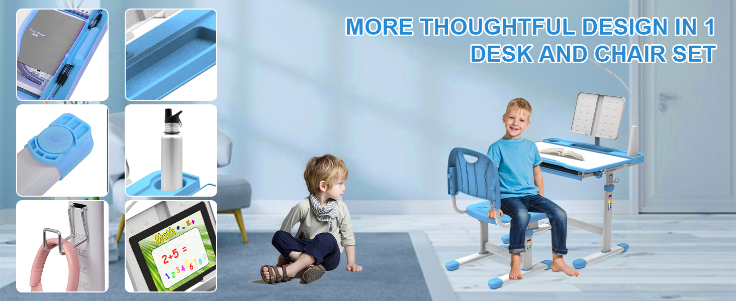 kids desk and chair set