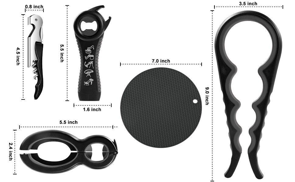 Jar Opener for Weak Hands 5 Pack Bottle Openers for Arthritis Hands