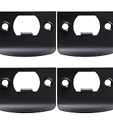 VILLCASE 4pcs Cam Block Lock Body Door Lock Stainless Steel Black Black Strike Plate