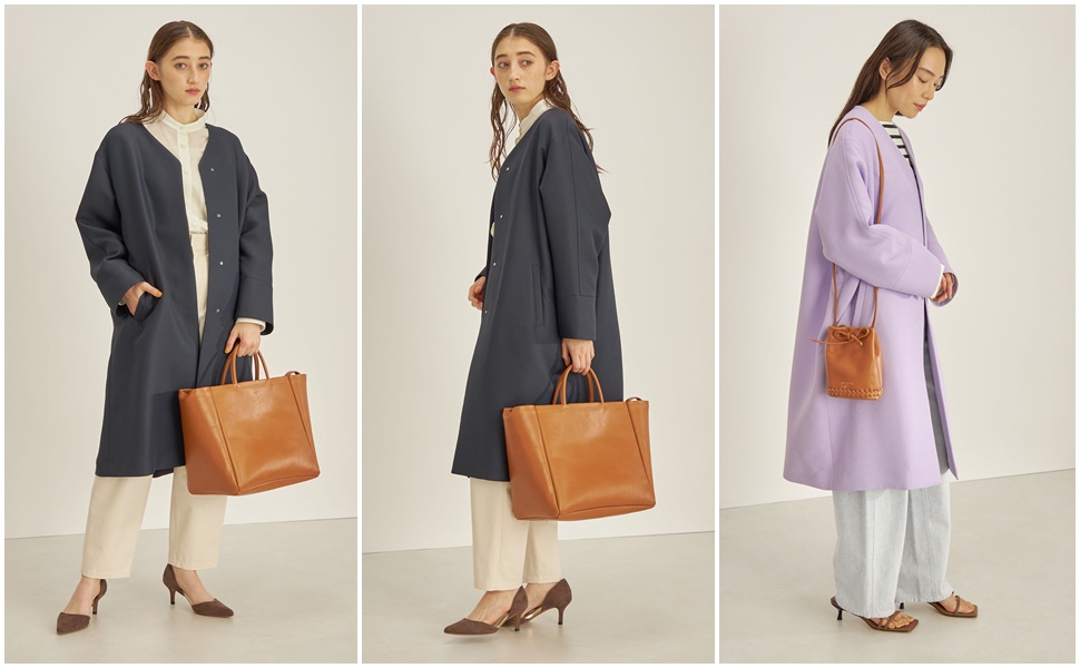 未使用級✨SHIPS トリプルクロス ノーカラー コート 38 紫 23ss トリプルクロス ノーカラー コート◇｜ SHIPS 公式サイト