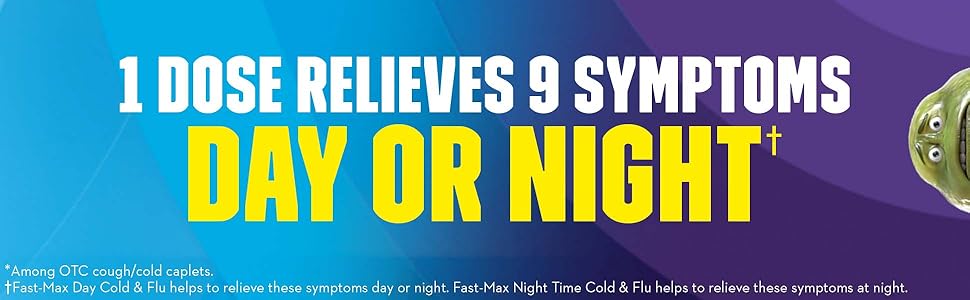 one dose relieves nine symptoms day or night
