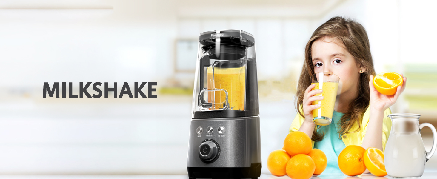 Feekaa Quiet Blender for Shakes and Smoothies, with Low