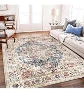 Amazon.com: CHAMPLANT Area Rug 6x9 Washable Rug Gray Vintage