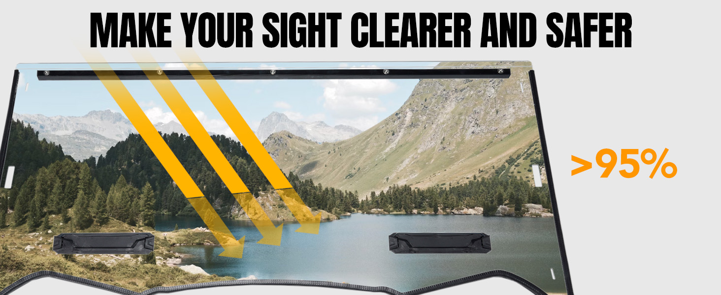 A & UTV PRO Front Full Windshield for Kawasaki Teryx Teryx4