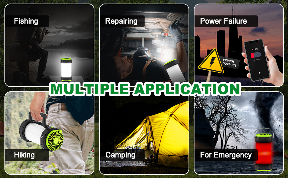 Multifunctional portable camping light