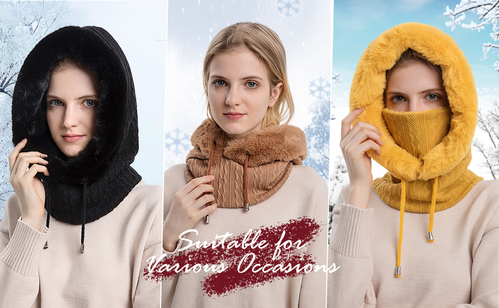 Women winter face mask Hats