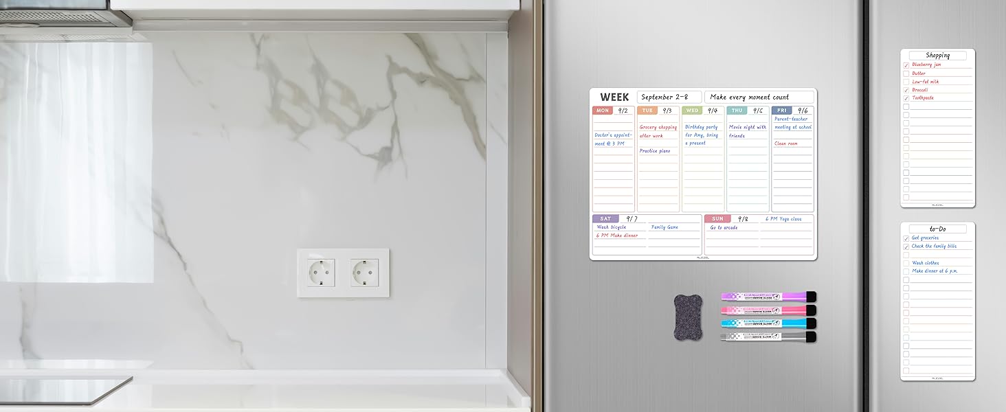 77 Refrigerator Dry Erase Weekly White Board 1