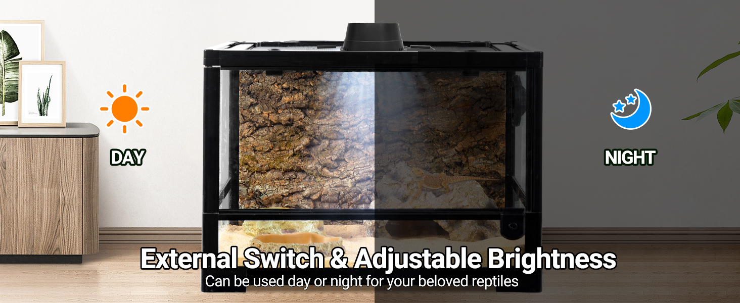 SUKEOPET UVB Reptile Light with Dimming