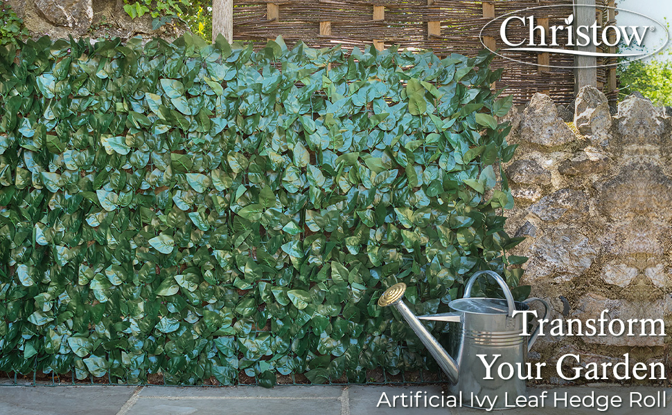 Christow Artificial Hedge Roll, Ivy Leaf Screening, Privacy Fence