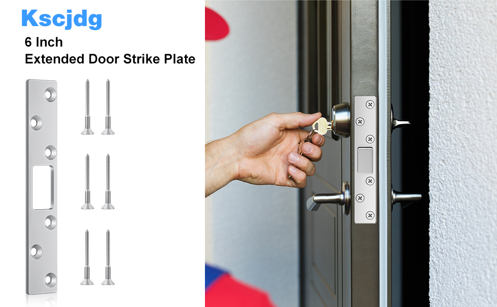 Deadbolt Strike Plate6 Inch Door Strike PlateExtended Strike Plate