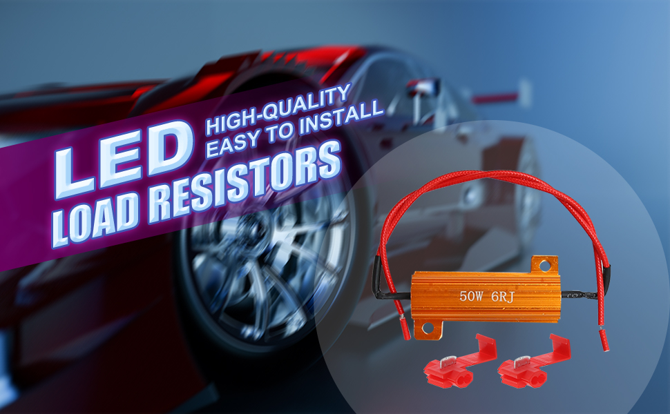 8Pack 50W 6Ohm LED Load Resistors, Automotive Replacement