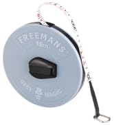 FREEMANS Fiber Glass Measuring Tape 15m, Grey And Black