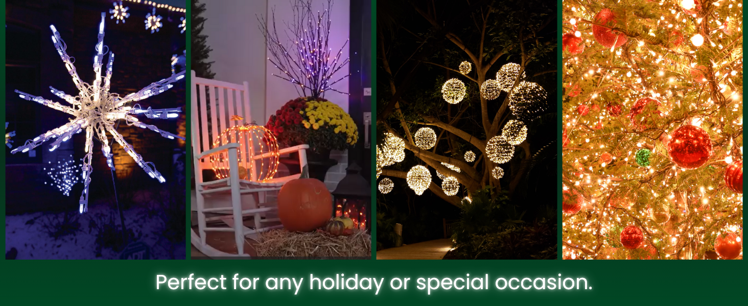 Holiday Bright Lights LED 16" Indoor/Outdoor 3D Bulb Count