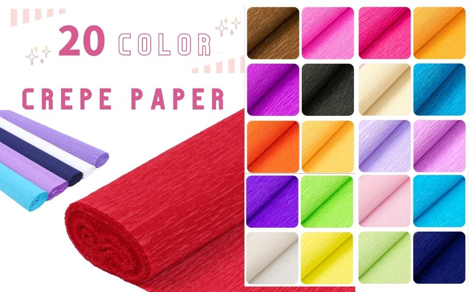 Amazon.co.jp [Innocentia] 20色から選べる ！ クレープ紙 [25cm×50cm] 伸縮性のある素材 伸びる 手芸