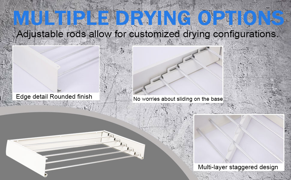 ERYRON Clothing Drying Rack Wall Mounted Collapsible