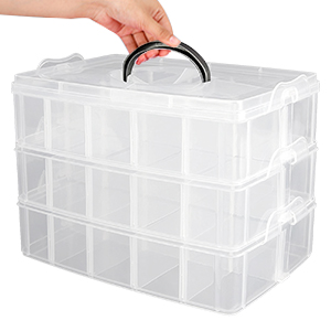 clear craft storage boxes