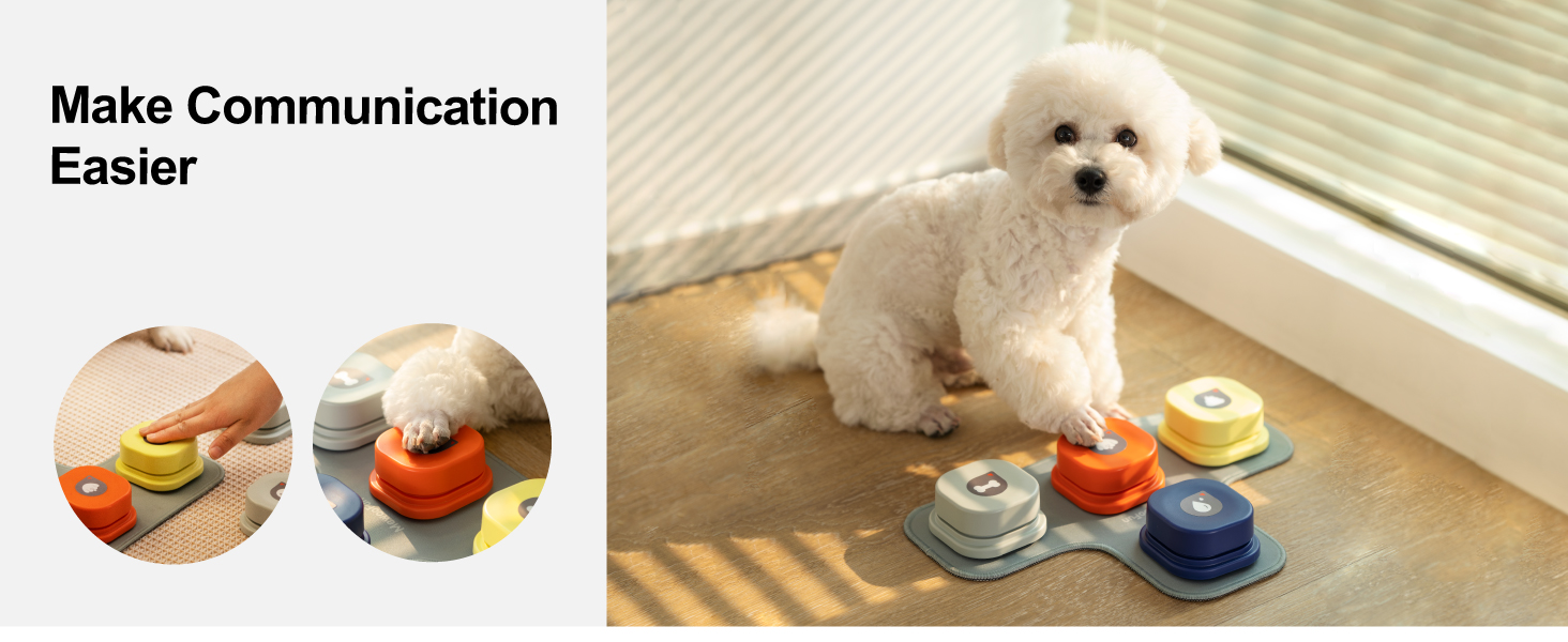 MEWOOFUN Dog Buttons for Communication Starter Pack