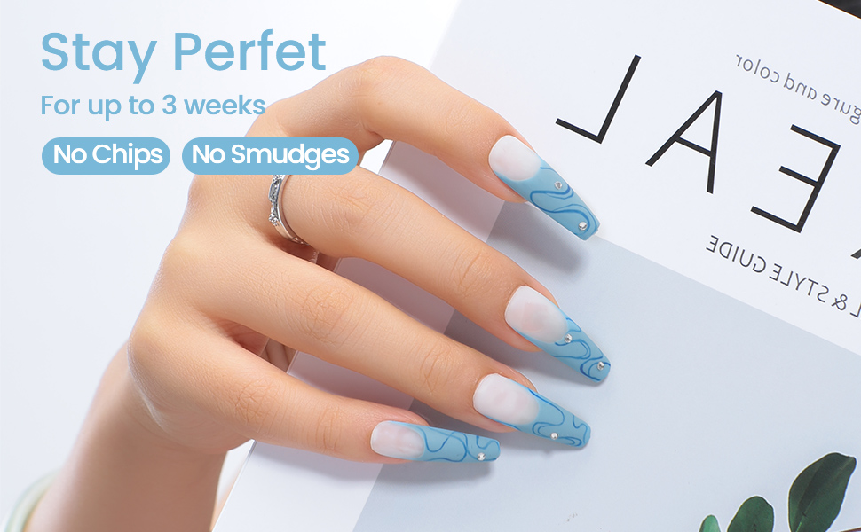 light blue gel nail polish