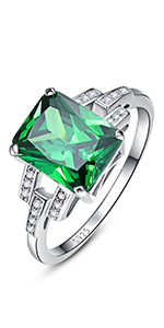 Damen Ringe 925 Sterling Silber Smaragd Geschnitten Für Den Geliebten