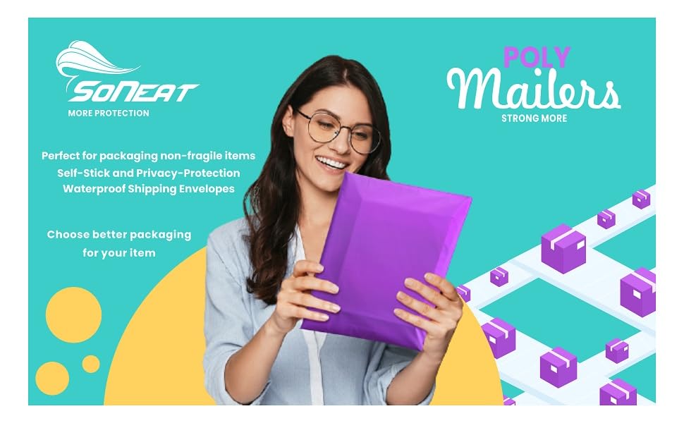 SoNeat Poly Mailers 19 x 24 Large Size Shipping Bags 50