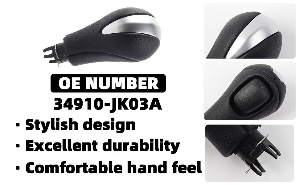 Dasbecan Automatic Shifter Shift Knob Compatible with Infiniti G25 G35 G37 EX35 FX35