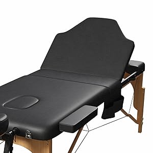 3 section massage table massage bed portable adjustable memory foam cushion comfortable  