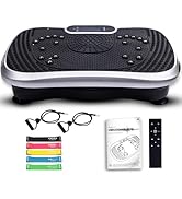 Vibrationsplatte - 99 Intensitätsstufen - 5 Trainingsprogramme - Fitnessgeräte für Zuhause - Mass...