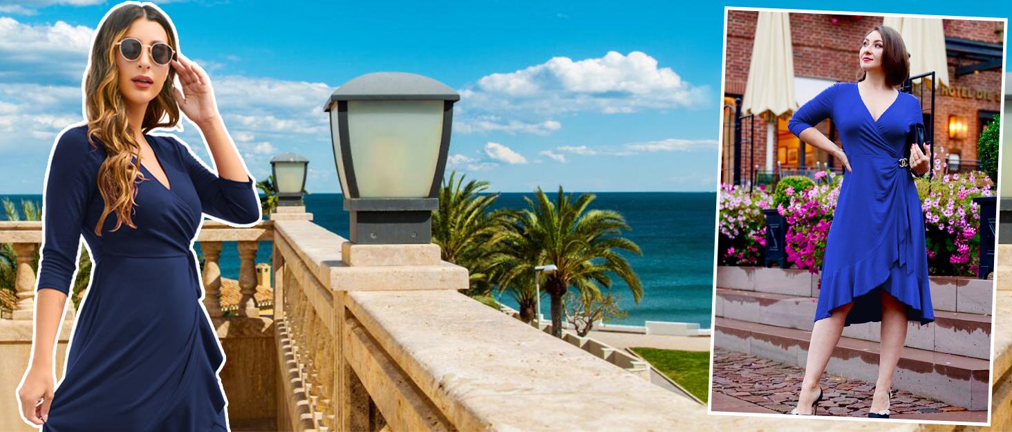 Elegant Wrap Cocktail Dress