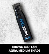 Apply MANTAN’s brown tanning mousse for a streak-free, masculine glow with a fresh scent.