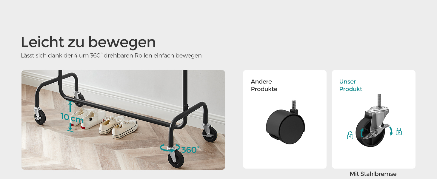 A kerekek úgy vannak kialakítva, hogy a padlón való gördítéshez használhatók.