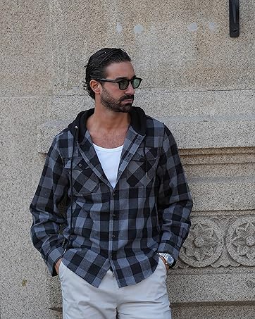 3 Pack Mens Plaid Shirt Jacket